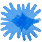 Product image 2 for Перчатки из ТПЭ, голубые, глянцевые, Albens